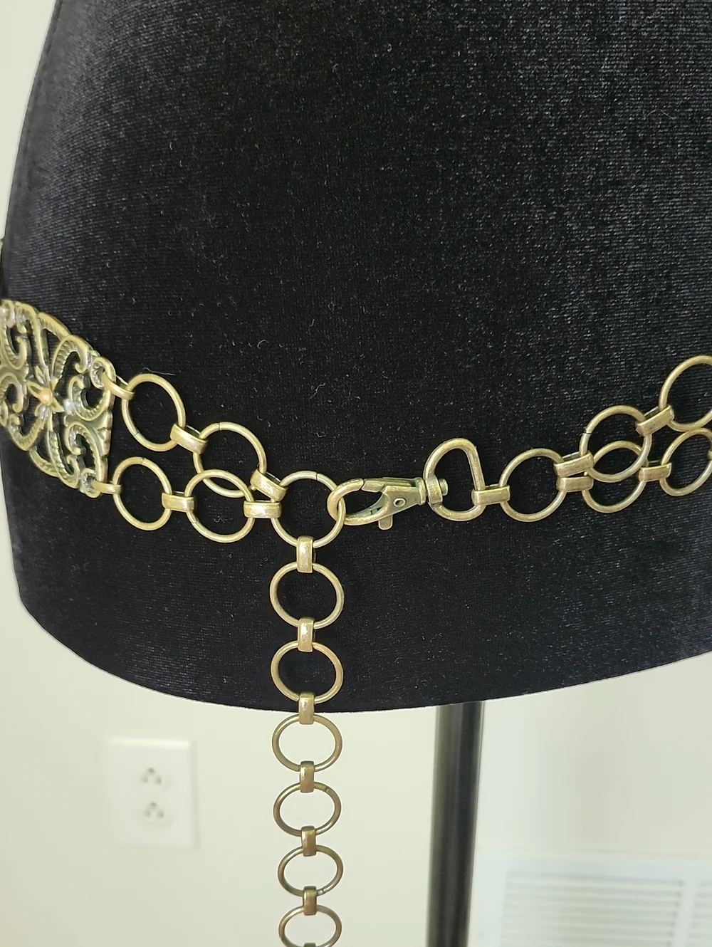 Vintage 90s Y2K Metal Embellished Belt Adjustable Boho